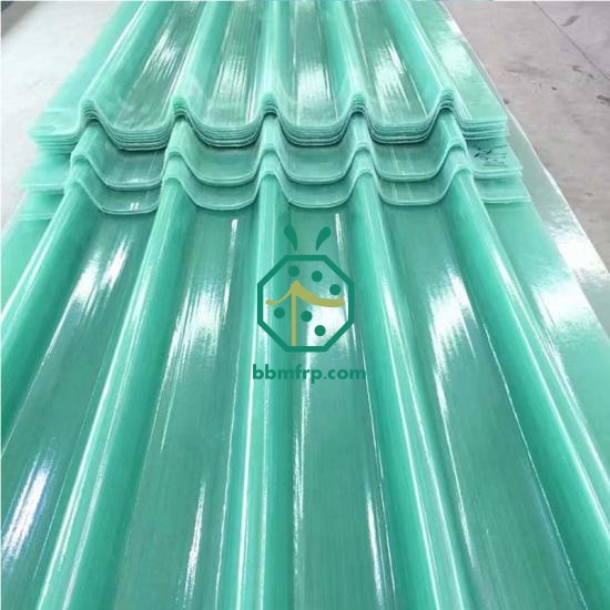 Transparent Waterproof FRP Skylight Insulation Fiberglass Corrugated Roof  Sheet